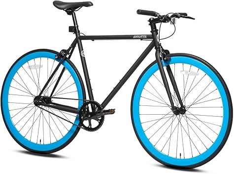 AVASTA Single-Speed Fixed Gear Fixie Bike, Flip Flop Hub Urban Commuter Bicycle, 50/54/58cm Frame, Multiple Colors