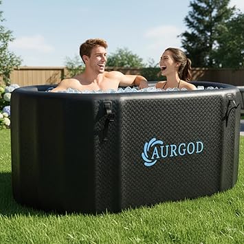 238Gallon Inflatable Cold Plunge Tub for Recover, Upgraded Thickened 2 Person Ice Bath Tub, Bathtub Adult, Insulated Lid, Pump, Strong Handbag