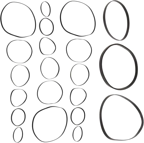 Dvd Drive Belts Cassette Belt Cassette Tape Machine Belt 50pcs Recorder Rubber Belts Cassette Player Belts Replacement