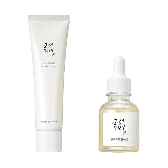 Beauty of Joseon Dynasty Cream Hydrating Face Moisturizer (100ml, 3.38 fl.oz.) with Glow Deep Serum Rice + Alpha-Arbutin (30ml, 1.01 fl.oz.), Korean Skincare