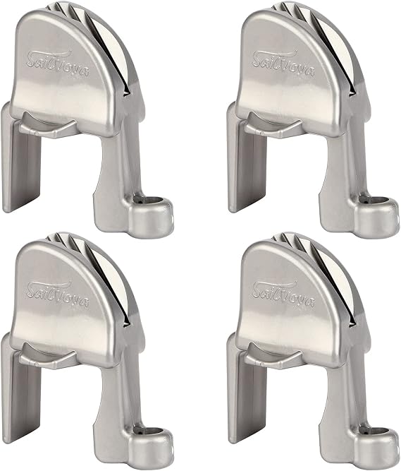Boat Fender Clips, Adjustable Pontoon Boat Square Rail Fender Cleats/Clips/Hangers for Pontoon Bumpers, Pontoon Boat Accessories for Bumpers