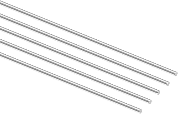 3mm x 300mm Stainless Steel Model Straight Metal Round Shaft Rods 5 Pieces