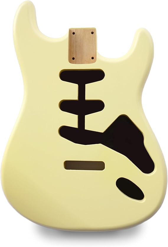 Stratocaster Guitar Body SSS - Vintage Cream Nitro Satin - 2 Piece American Alder