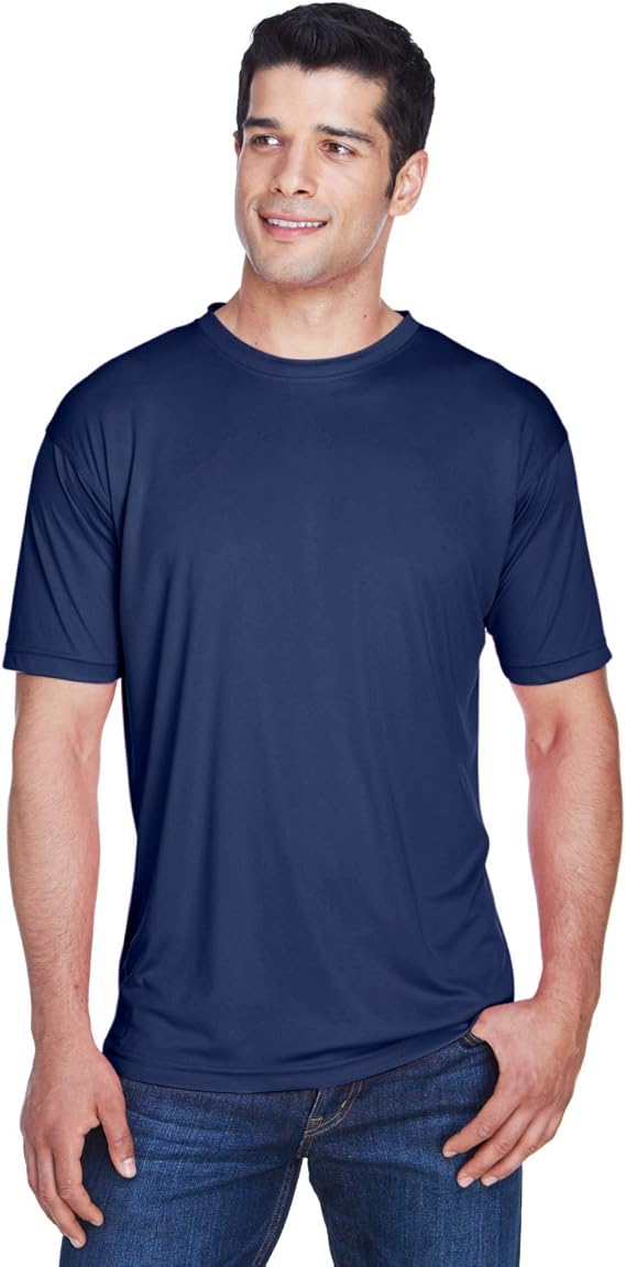 UltraClub Men's Cool & Dry Sport Performance Interlock T-Shirt 3XL NAVY