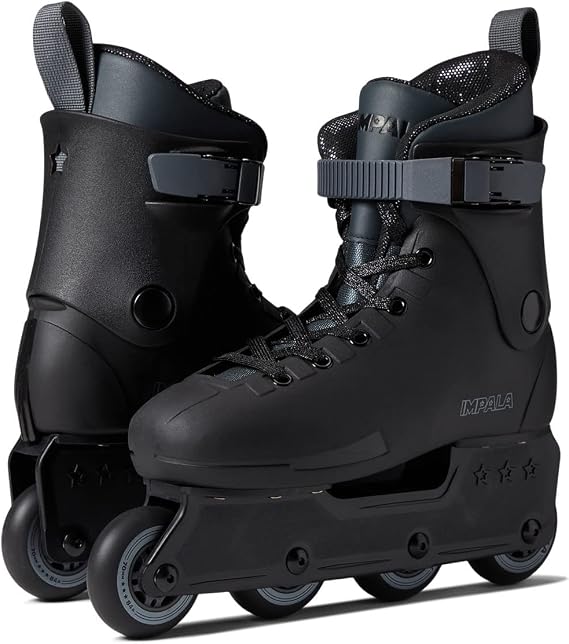 Impala Rollerskates Impala Lightspeed Inline Skate Black 14 (US Men's 12, Women's 14) M