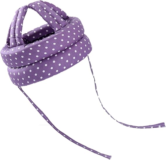 Elderly Crash Helmet Thick Soft Elderly Helmet with Breathable Safe and Comfortable Material Hollowed Protective Helmet for Elderly Purple