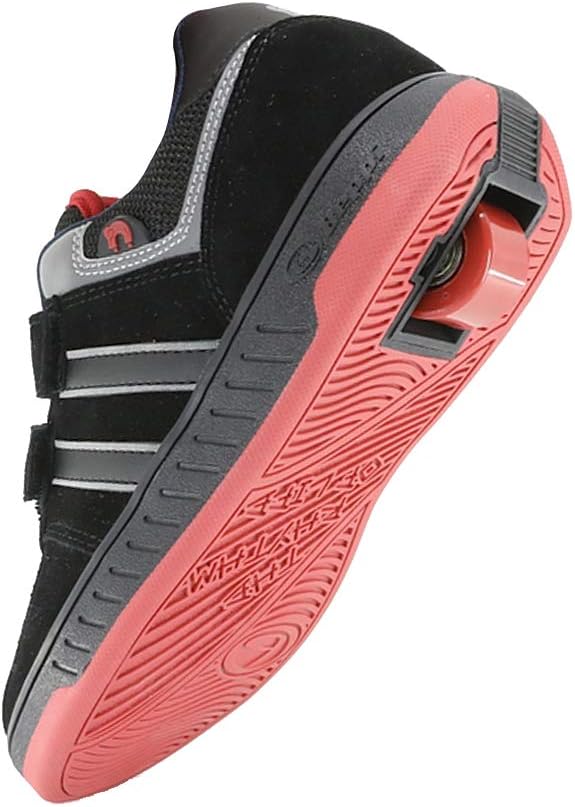Beppi Roller Sneakers for Girls & Boys Skate Shoes with Wheels Black/Red, Size 3
