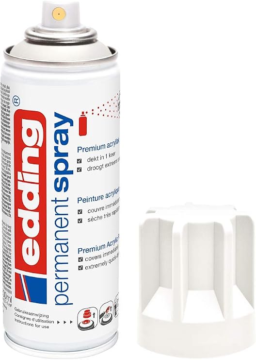 edding 5200 permanent akrilik sprey boya - trafik beyaz mat - 200 mlakrilik boya