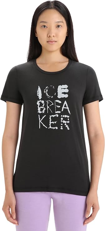 Icebreaker Merino Womens Women's Cool-liteTM Short Sleeve Cotton T-Shirt - Graphic Shirt