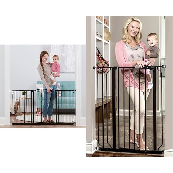 Regalo 58-Inch Home Accents Super Wide Walk Through Baby Gate & Easy Step Extra Tall Walk Thru Baby Gate, Bonus Kit, Includes 4-Inch Extension Kit