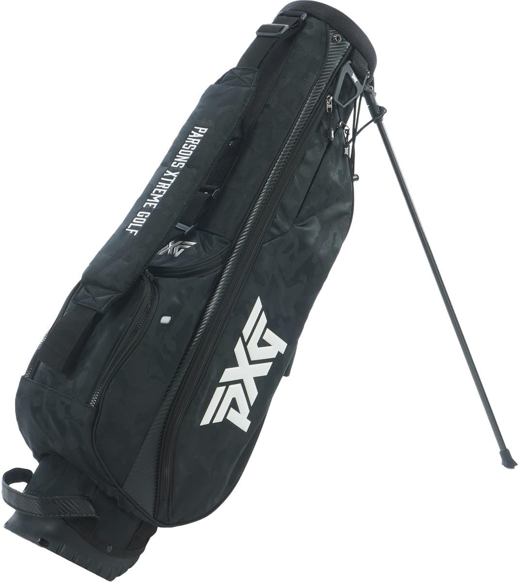 PXG 2022 Jacquard Woven Fairway CamoTM Sunday Stand Bag Jacquard Fairway Camo Sunday Stand Bag B-2022-FC-SUNDAY-BLK 2-Compartment No Nameplate Black