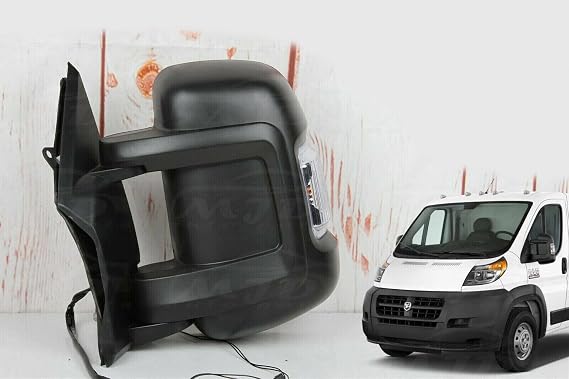 For Dodge Ram Promaster 2014-2022 1500 2500 3500 Left Driver Powered Door Mirror Manual Fold Heated With Temperature Sensor
