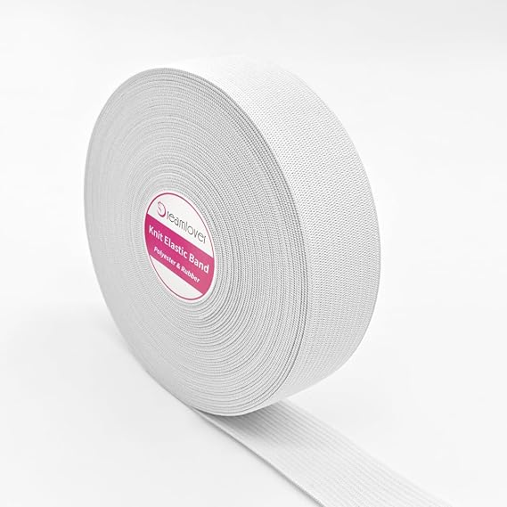 Dreamlover Elastic Wig Band for Lace Melting, White, 1 Inch x 12 Yards