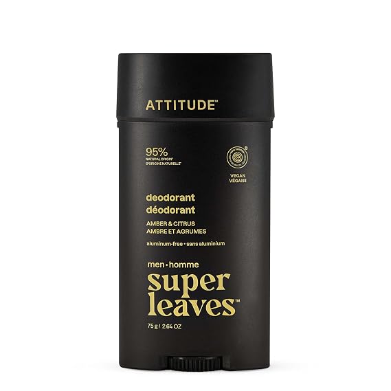 Attitude Men's Amber & Citrus Deodorant, 75 GR