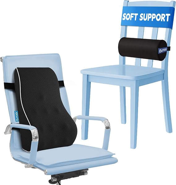Lumbar Support Pillow for Office Chair and Soft Lumbar Roll