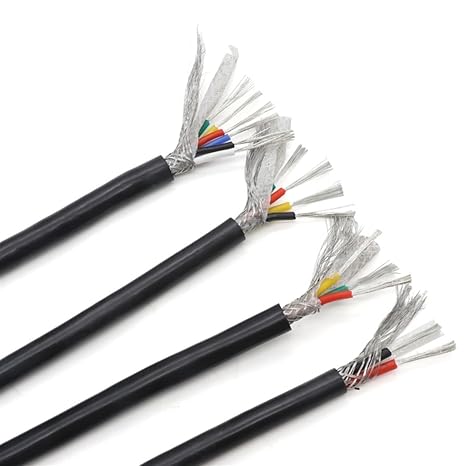 Electrical Wire Silicone Rubber Soft Shielded Cable, 2 3 4 6 Cores 0.3 0.5 0.75 1 1.5 2 2.5 Square mm, Insulated Flexible Copper High Temperature Wire (Size : Square 0.3mm, Color : 2 Cores)
