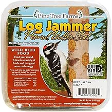 Pine Tree Farms Log Jammer Peanut Suet for Wild Birds, Woodpecker Food, 9.4 Ounce (8 Pack)