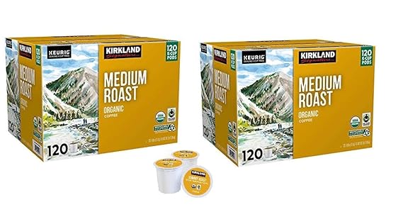 Kirkland Summit Roast K-Cups Coffee, Organic Medium Roast - 240 Count