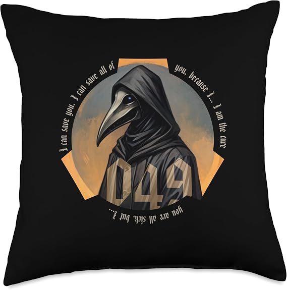 SCP-049 Plague Doctor SCP Foundation Cure Kids Adults Throw Pillow