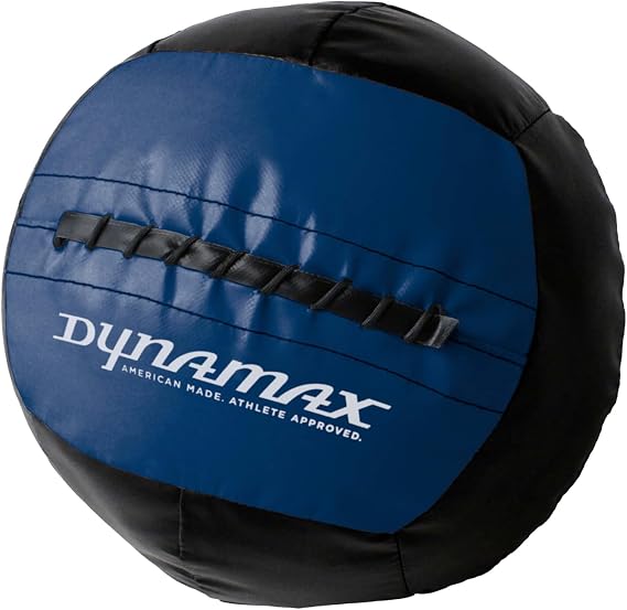 Dynamax Standard Medicine Ball, 430 lb Soft Shell Wall Ball, 14-Inch Weighted Exercise Ball for Strength Training, Core Workouts, Conditioning & Functional Fitness