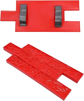 Concrete Stamps Mats, Professional Concrete Stamping Molds Concrete Mould with Handles For Wall & Floor, Stone-like Pattern Style