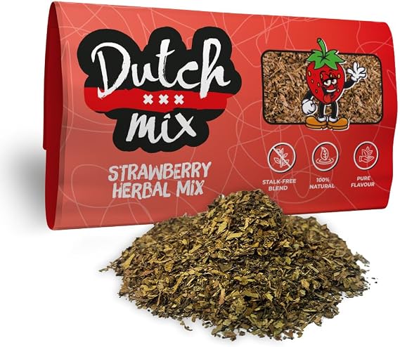 Dutch Mix Strawberry - Stalk-free & Natural - 30g Quality Herbal Mix - Amsterdam Herbal Mix as used in Coffee Shops