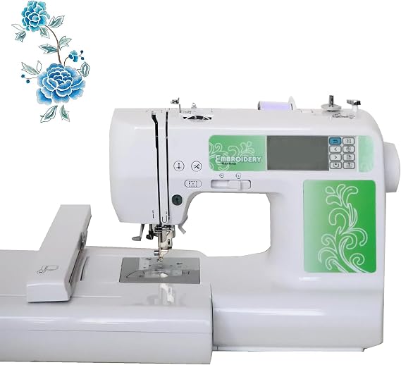 ERICAT Automatic Embroidery Machine, Multifunction Sewing Maker with LCD Touch Screen, 67 Stitch and 72 Embroidery Designs,10 Kinds Operation Language and Effortless Threading, for Home Decoration