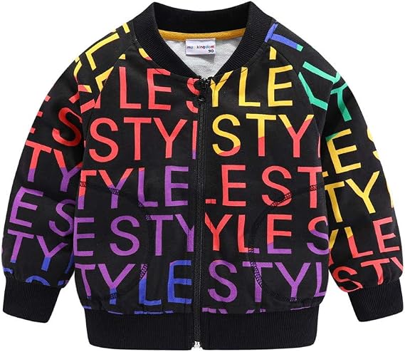 Mud Kingdom Little Boys Bomber Jackets Fashion Full Zipper Cotton Casual