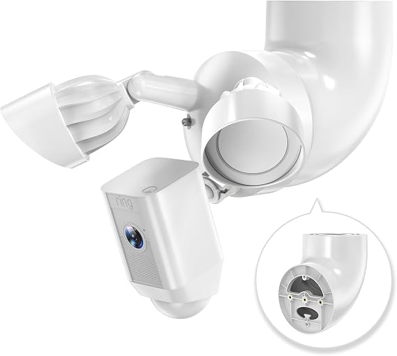 Eave Mount for Ring, Blink, Wyze & Roku Floodlight Cameras, White