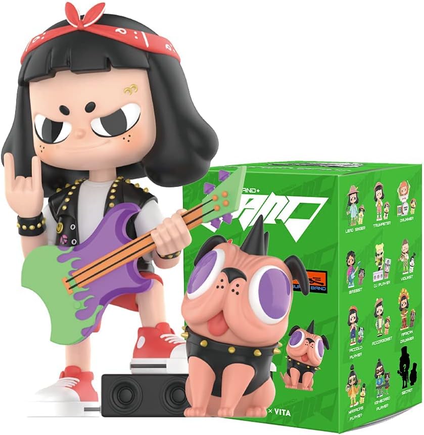 POP MART VITA Super Band Series 12PC Blind Box Toy Box Bulk Popular Collectible Random Art Toy Hot Toys Cute Figure Creative Gift, for Christmas Birthday Party Holiday