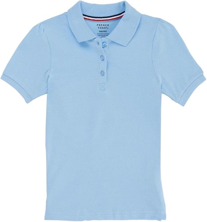 French Toast Women's Cotton Blend Stretch Pique Short Sleeve Polo Shirt