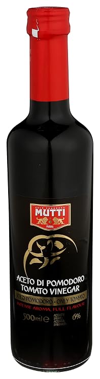 Mutti Tomato Vinegar (Aceto di Pomodoro), 16.9 oz. | Italys #1 Brand of Tomatoes | Fresh Taste for Cooking | Vegan Friendly & Gluten Free | No Additives or Preservatives