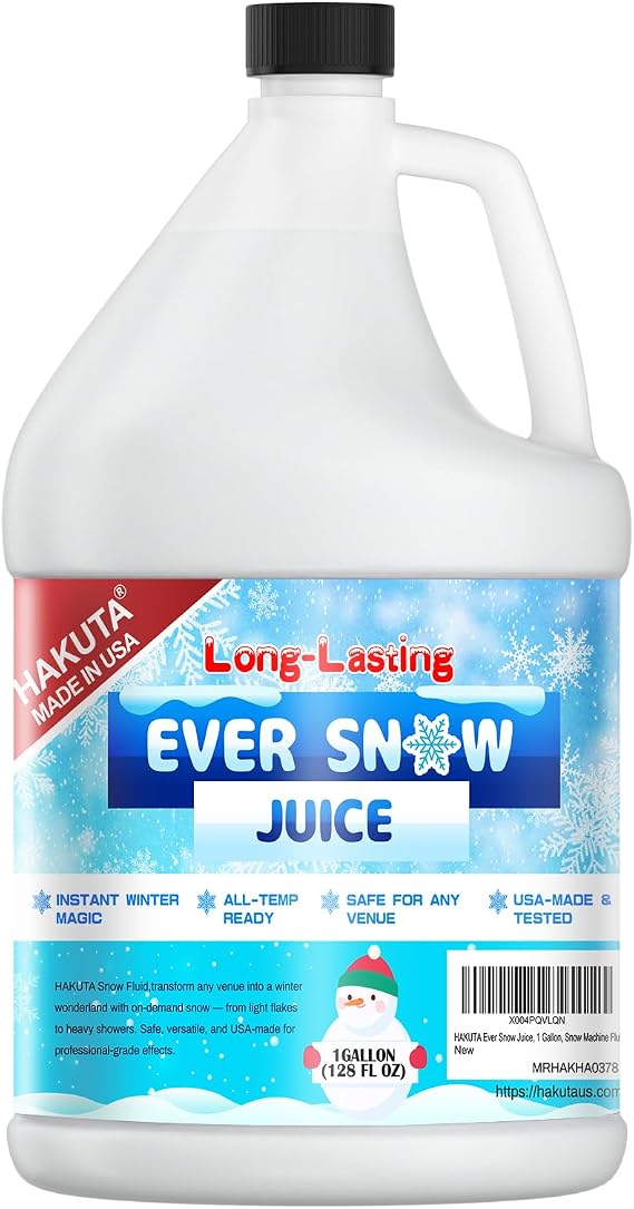 Hakuta Flakes Snow Machine Fluid, Long-Lasting Snow Juice 1 Gallon
