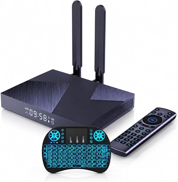 Android 12 TV Box H96 MAX+, Rockchip RK3588 Octa-Core, 8GB RAM 64GB ROM, WiFi 6 & Bluetooth 5.0, 8K/4K Ultra HD Streaming, USB 3.0, Smart Media Player