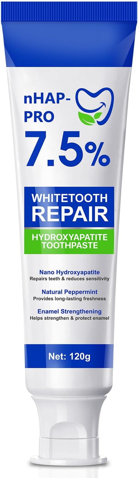 Hydroxyapatite toothpaste hydroxyapatite toothpaste fluoride-free toothpaste mint flavour gentle whitening refreshes breath strengthens tooth structure prevents tooth decay 120 g