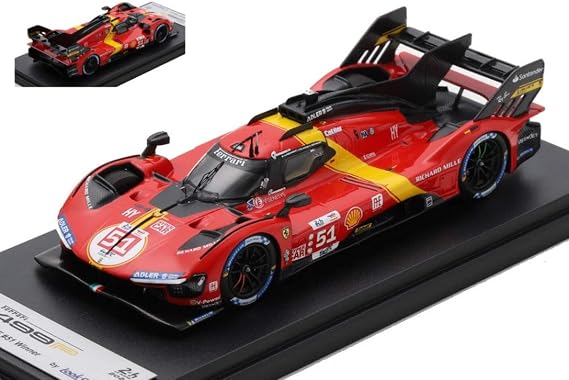 MODELLINO Scala COMPATIBILE CON Ferrari 499P N.51 Winn.LE Mans 2023 PIER GUIDI/CALADO/GIOVINAZZI 1:43 LOOKSMART LSLM162