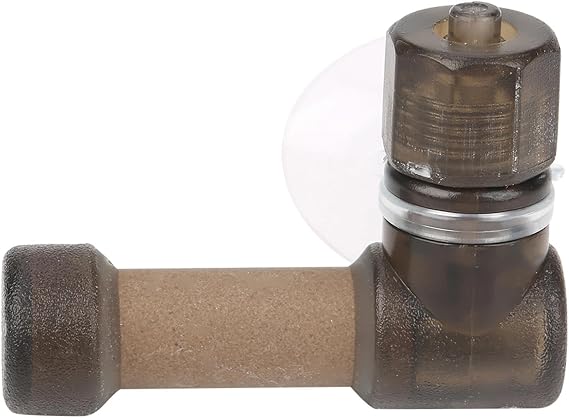 Inline CO2 Diffuser, ABS Carbon Dioxide Atomizer, Easy Carbon Dioxide Diffuser with Suction Cup, Brown Fish Tank CO2 Atomizer for Super Fish Tank Aquarium Equipment
