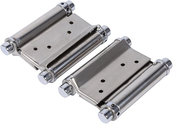 Fydun Industrial 2Pcs 3'' Inch Double Action Spring Hinge, Stainless Steel, Stainless Steel Finish, for Swing Doors