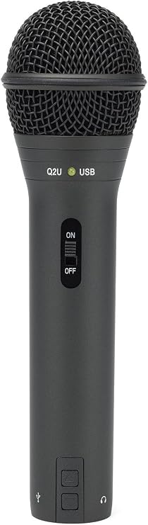 SAMSON Q2U USB/XLR Dynamic Microphone Recording and Podcasting Pack (Black) | For recording and podcasting