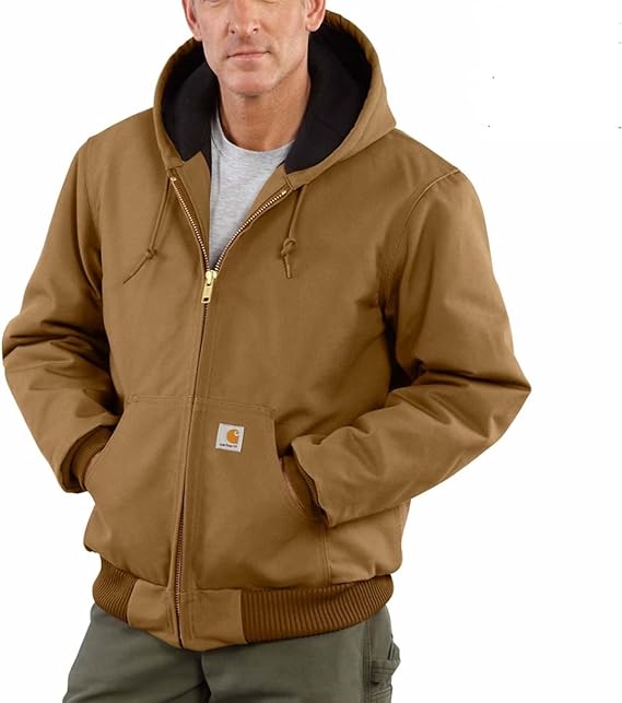 Carhartt mens Loose Fit Firm Duck Insulated Flannel-lined Active Jacket