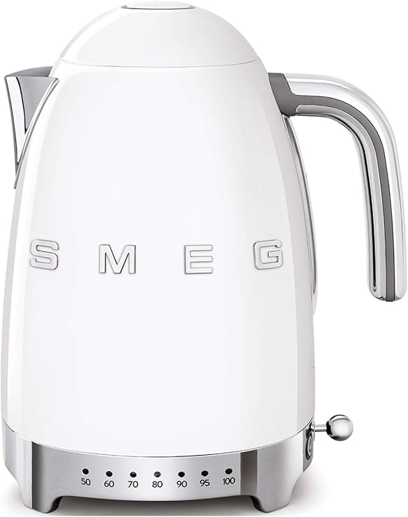 SMEG Bouilloire KLF04WHEU 1.7 litres à température réglable blanc