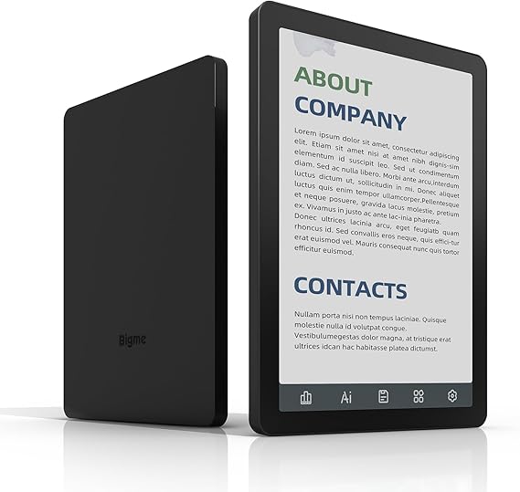 Bigme B6 Color E-Book Reader, 6 Inch E-Paper Tablet, 4GB+64GB Storage, Android, 14 Black