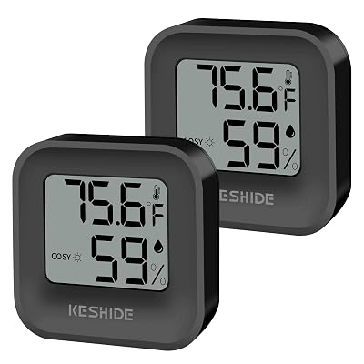 Digital Hygrometer Thermometer for Room Temperature Humidity Meter Indoor Thermometer Accuracy Calibration LCD Temperature Sensor, Bedroom, Baby Room, Office, Greenhouse, Cellar