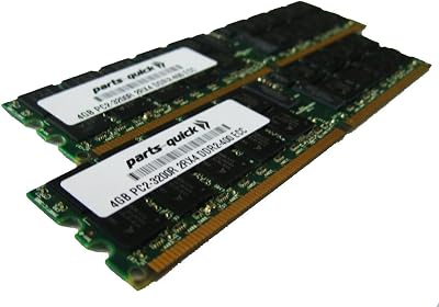 8GB Kit 2 x 4GB Memory for Uniwide UniServer 3526 DDR2-400 PC2-3200 ECC RDIMM PARTS-QUICK Brand