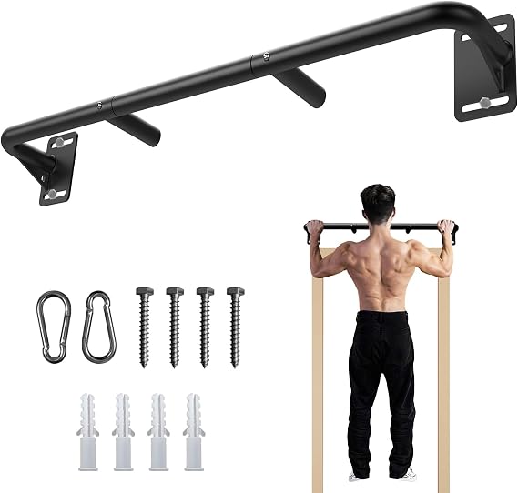 Fitarc Joist Mount Pull Up Bar, Wall Chin Up Bar Ceiling Mount for Beams, Heavy Duty Steel Construction, Home Gym Workout Equipment -Patent Pending