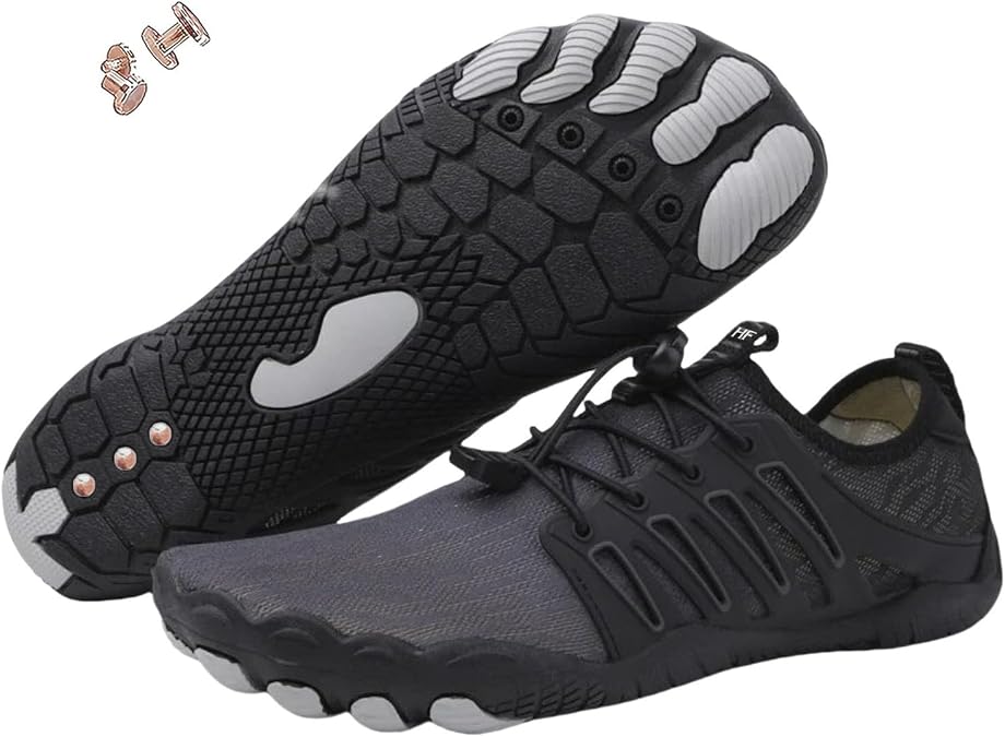 Grounding Shoes with Copper, Grounded Barefoot Footwear for Women Men Neuropathy, Lightweight Non-Slip Hike Barefoot Footwear Shoes