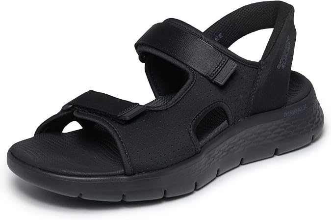 Skechers Men's Slip-Ins: Go Walk Flex Easy Entry Sandal, Black, 8 UK