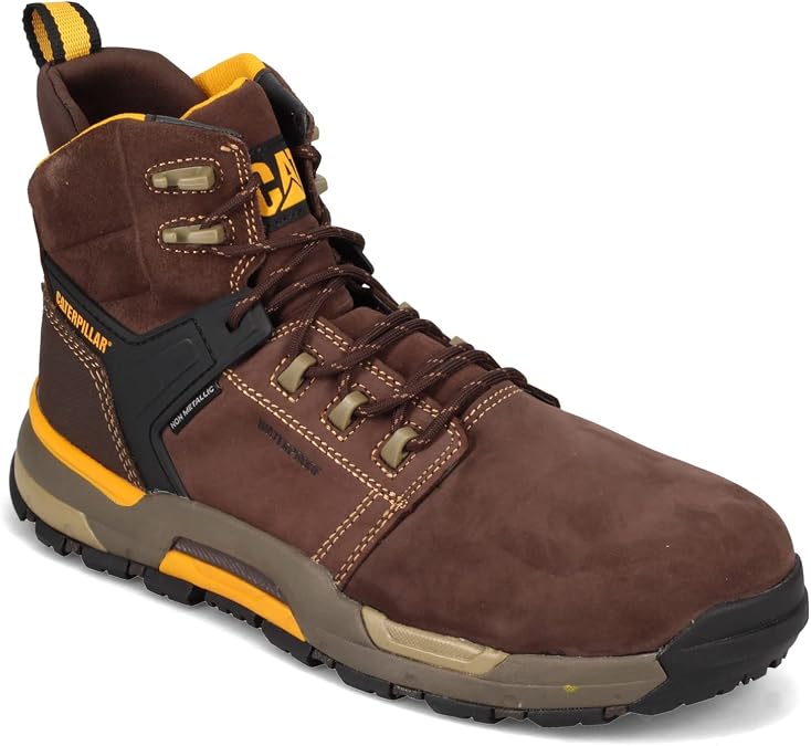 CAT Men's Caterpillar, EDGE Waterproof Nano Toe Work Boot