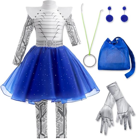 LZH Zombies Cheerleader Costumes for Girls Alien Costume Halloween Party