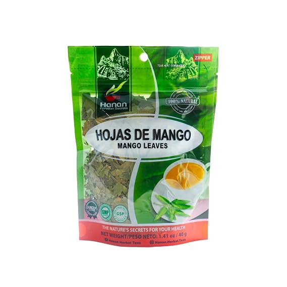 Hanan Peruvian Secrets Mango Loose Leaf Tea | 100% All-Natural Dried Hojas de Mango from Peru - Mangifera indica |1.41oz (40g)